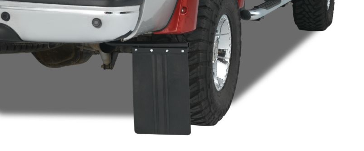 Fender mounted mud flaps